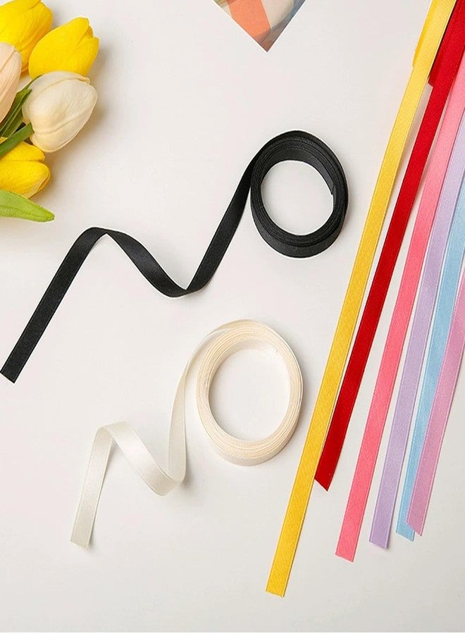 ArrErr 6 Pack Hair Braids Ribbon Colorful Rainbow Hair Wrap String Hair Tie Rope Band Ribbon Tails Tassels for Hair Bows Ponytail Plaits Women Girls Braiding Hair Mini Bowknot Ribbon Barrettes - Image 3